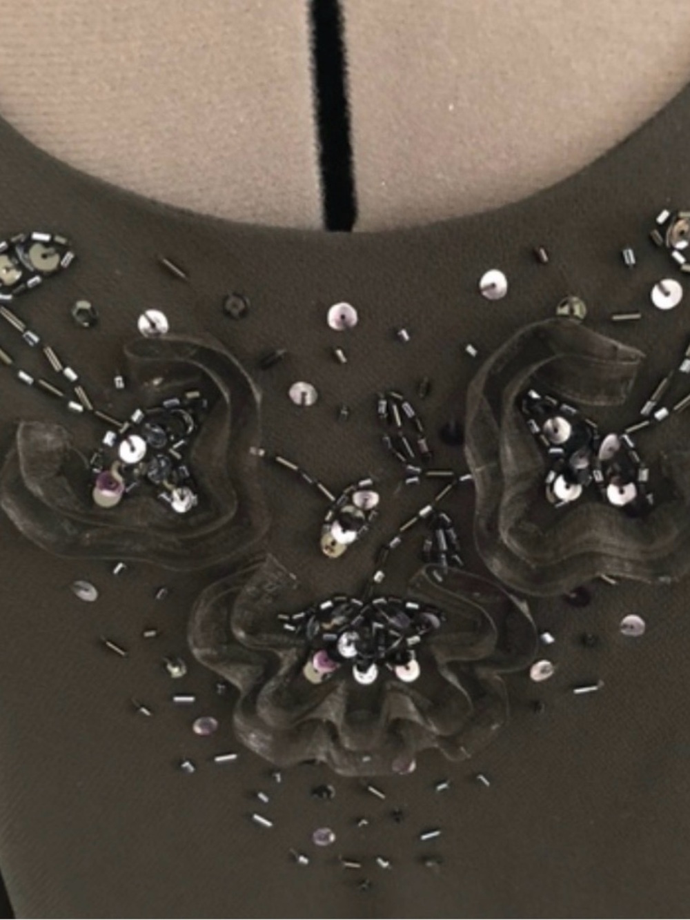 R & M Collection Womens 2 Piece Layered Dress and Bolero Jacket Beaded size 16 - Picture 5 of 9